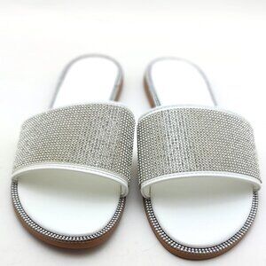 Women's Rhinestone Glitter Slide Sandals -  Size 9.5/10